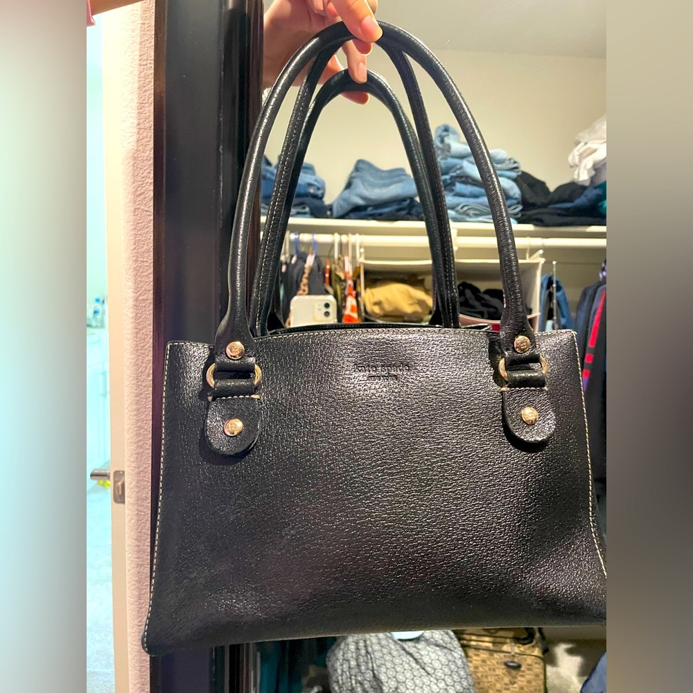 Vintage Kate Spade Y2K Leather Shoulder Tote Bag